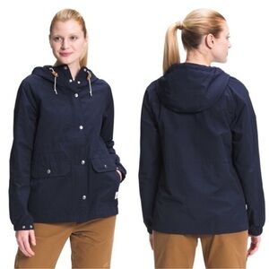 The North Face Reigns Ford Jacket XS Avatar Navy Hooded Raincoat Utility Coat